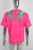 Rose Red Print Embroidered Mans T-shirt