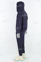 Navy Embroidered Sports Leisure Suit