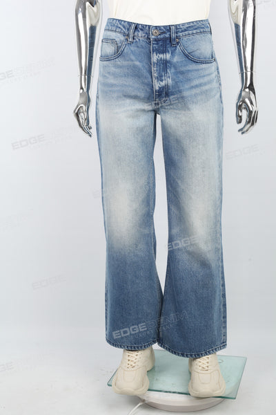 Blue Wide Leg Flare Jeans