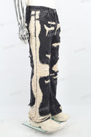 Black Heavy Craft Cut Rotten Baggy Jeans