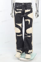 Black Heavy Craft Cut Rotten Baggy Jeans
