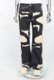 Black Heavy Craft Cut Rotten Baggy Jeans