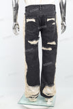 Black Heavy Craft Cut Rotten Baggy Jeans