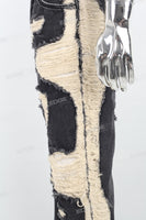 Black Heavy Craft Cut Rotten Baggy Jeans