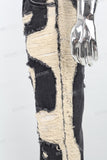 Black Heavy Craft Cut Rotten Baggy Jeans