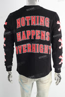 Black Skull Print Long Sleeve Shirt