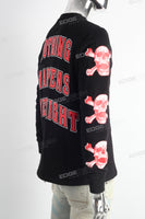 Black Skull Print Long Sleeve Shirt