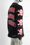 Black Skull Print Long Sleeve Shirt