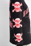 Black Skull Print Long Sleeve Shirt