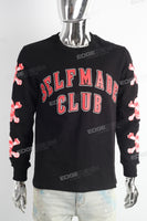 Black Skull Print Long Sleeve Shirt