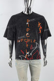 Retro Washed Skull Print Black Mans T-Shirt