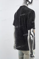 Retro Washed Angel Print Black Mans T-Shirt