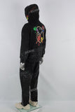 Black Graffiti Dotted Sweater Set