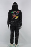 Black Graffiti Dotted Sweater Set