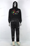 Black Graffiti Dotted Sweater Set