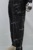 Black Graffiti Dotted Sweater Set
