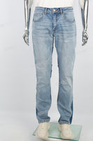 Blue Patchwork Men's Flare Jeans