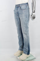 Blue Patchwork Men's Flare Jeans