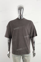 Gray Turtleneck Short Sleeve T-shirt