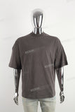 Gray Turtleneck Short Sleeve T-shirt