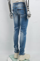 Blue Ripped Mans Skinny Jeans