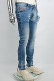 Blue Ripped Mans Skinny Jeans