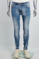 Blue Ripped Mans Skinny Jeans