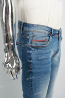 Blue Ripped Mans Skinny Jeans