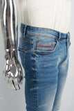 Blue Ripped Mans Skinny Jeans