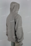 Gray Printed Embroidered Zipper Men's hoodies