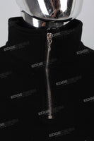 Black Bubble Print Turtleneck Men's Sweatshirt