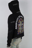 Men's Hoodies Black Print Hot Diamond Embroidery