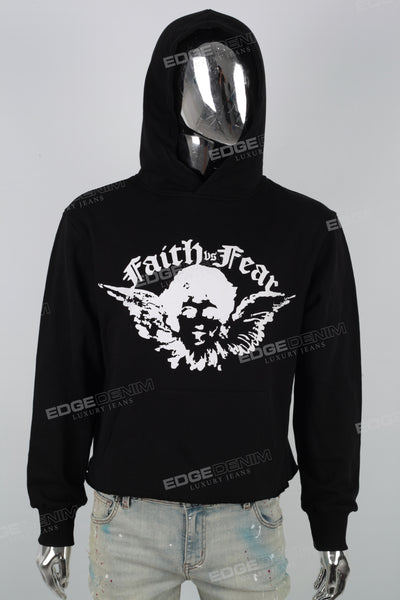 Men's Hoodies Black Print Hot Diamond Embroidery