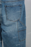 Blue Print Mans Baggy Cargo Jeans