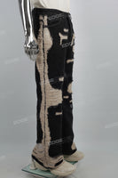 Black Wash Heavy Ripped Baggy Jeans