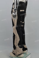 Black Wash Heavy Ripped Baggy Jeans
