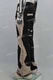 Black Wash Heavy Ripped Baggy Jeans