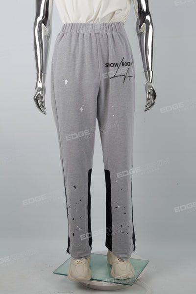 Patchwork Print Dotted Micro-Flare Lounge Pants