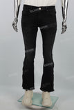 Black Washed Foot Zip Mans Skinny Jeans