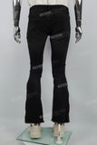 Black Washed Foot Zip Mans Skinny Jeans