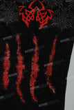 Black Embroidery Ripped Mans Cargo Jeans