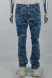 Camouflage Laser Foot Splicing Stcak Jeans