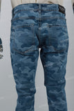 Camouflage Laser Foot Splicing Stcak Jeans