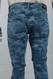 Camouflage Laser Foot Splicing Stcak Jeans