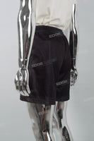 Black Mesh Print Men's Shorts