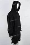 Heavyweight Black Embroidered Pullover Mans Hoodies