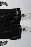 Heavyweight Black Embroidered Pullover Mans Hoodies