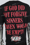 Black Front And Back Printed Man T-shirt