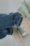 Red Printed Blue Men's Baggy Denim Cargo Pants