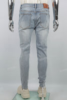 Blue Ripped Men's Skinny Jeans